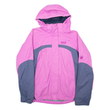 JACK WOLFSKIN Womens Raincoat Pink Hooded XL