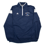 ADIDAS Elkhart Athletics Mens Pullover Jacket Blue USA L