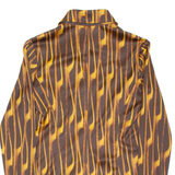 INDIVI Womens Shirt Brown Crazy Pattern Long Sleeve M