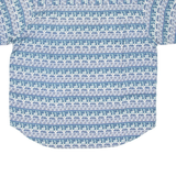 MANHATTAN CLUB NYC Mens Shirt Blue Silk Crazy Pattern XL