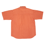 COLUMBIA Mens Shirt Orange Viscose Check L