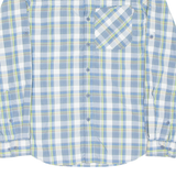 COLUMBIA Insect Blocker Mens Shirt Blue Check Long Sleeve S