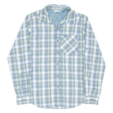COLUMBIA Insect Blocker Mens Shirt Blue Check Long Sleeve S