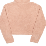 FILA Cropped Fleece Womens Pink Hoodie UK 12