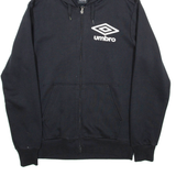 UMBRO Mens Black Hoodie Full Zip S