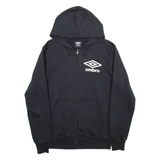 UMBRO Mens Black Hoodie Full Zip S