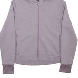 ADIDAS Womens Purple Hoodie Full Zip L