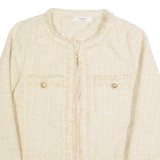 DAPHNIA Womens Blazer Jacket Cream S