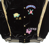 JADED Womens Bomber Jacket Black Velvet S