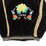 JADED Womens Bomber Jacket Black Velvet S