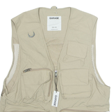 GARAGE Mens Gilet Beige Nylon S