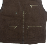 ST. JOHNS BAY Mens Gilet Brown L