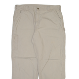 CARHARTT Carpenter Mens Trousers Beige Relaxed Straight W40 L32