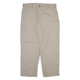 CARHARTT Carpenter Mens Trousers Beige Relaxed Straight W40 L32