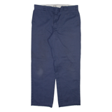 DICKIES 874 Workwear Mens Trousers Blue Regular Straight W38 L32