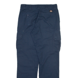 DICKIES Cargo Mens Trousers Blue Relaxed Straight W32 L34