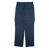 DICKIES Cargo Mens Trousers Blue Relaxed Straight W32 L34