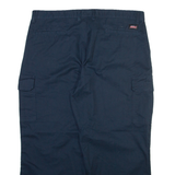 DICKIES Cargo Mens Trousers Blue Relaxed Straight W40 L25