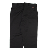 DICKIES Mens Trousers Black Regular Straight W36 L31