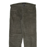 CALVIN KLEIN Womens Corduroy Trousers Grey Regular Straight W38 L32