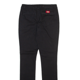 DICKIES Womens Trousers Black Slim Straight W26 L31