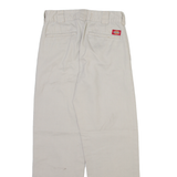 DICKIES Womens Trousers Grey Regular Straight W26 L27
