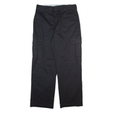 DICKIES Cargo Mens Trousers Black Relaxed Straight W34 L32