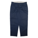 DICKIES Mens Trousers Blue Relaxed Tapered W42 L32