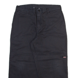 DICKIES Mens Trousers Black Relaxed Straight W36 L25