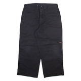 DICKIES Mens Trousers Black Relaxed Straight W36 L25