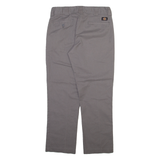 DICKIES Mens Trousers Grey Regular Straight W32 L28