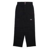 DICKIES Cargo Womens Trousers Black Relaxed Straight W24 L27