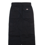 DICKIES Cargo Womens Trousers Black Relaxed Straight W24 L27