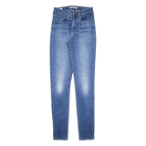 LEVI'S 721 BIG E High Rise Womens Jeans Blue Slim Skinny W25 L32