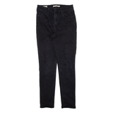 LEVI'S 721 BIG E High Rise Womens Jeans Black Slim Skinny W27 L28