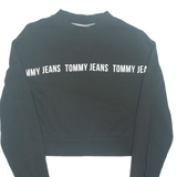 TOMMY HILFIGER Tommy Jeans Cropped Womens Sweatshirt Black XS