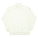 REEBOK Womens Sweatshirt Cream 1/4 Zip M