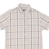 KICKERS Mens Flannel Shirt Beige Plaid S