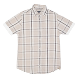 KICKERS Mens Flannel Shirt Beige Plaid S