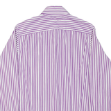 TOMMY HILFIGER Mens Flannel Shirt Purple Striped Long Sleeve M