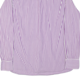TOMMY HILFIGER Mens Flannel Shirt Purple Striped Long Sleeve M