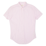 DIESEL Mens Flannel Shirt Pink Striped L