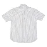 TOMMY HILFIGER Mens Flannel Shirt White Striped S