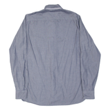 TOMMY HILFIGER Custom Fit Mens Plain Shirt Blue Long Sleeve S