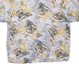 PAZZO Mens Hawaiian Shirt Blue Floral XL