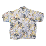 PAZZO Mens Hawaiian Shirt Blue Floral XL