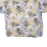 PAZZO Mens Hawaiian Shirt Blue Floral XL