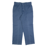 DICKIES Workwear Mens Trousers Blue Regular Straight W34 L30