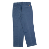 DICKIES Workwear Mens Trousers Blue Regular Straight W34 L30