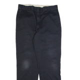 DICKIES Workwear Mens Trousers Black Regular Straight W36 L34